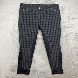 Piper by Smartpak Equestrian Riding Pants Women's 46R Blue Plaid Breeches